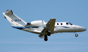 Cessna 525 CitationJet (G-SFCJ) released into the public domain by Arpingstone at https://commons.wikimedia.org/wiki/File:Cessna
